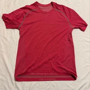Men's Red Metal vent tech medium Lululemon shirt